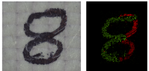 Photoluminescence map of figure 8 from a document shows it was tampered with by changing a 3 to an 8.